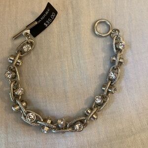 Banana Republic Jeweled‎ Bracelet Clear Stones New